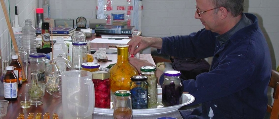 Chris Marshall in his studio at APT, Deptford